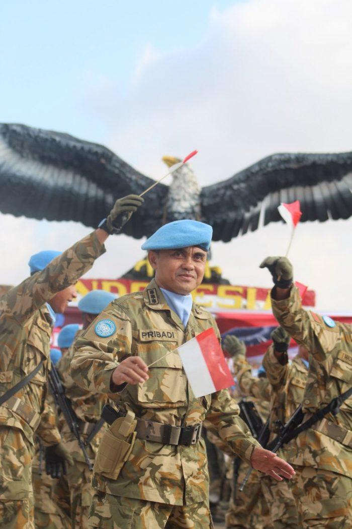 Prajurit TNI Peringati Hari Kemerdekaan RI di Lebanon
