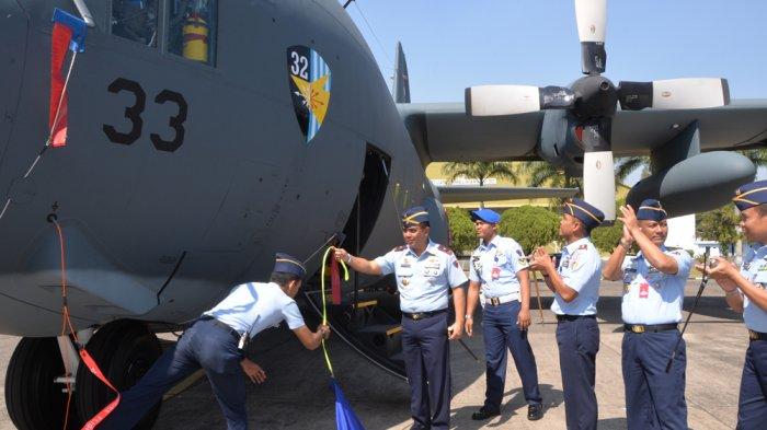 Hercules C-130 Terbaru Milik TNI AU Tiba di Malang