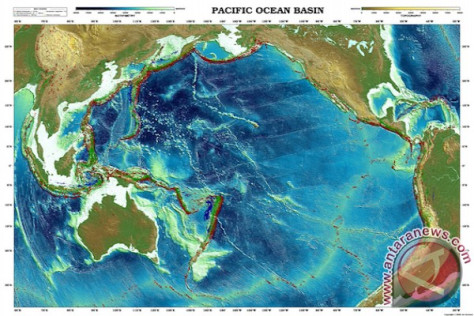 Samudera Pasifik yang melingkupi puluhan negara Asia, Amerika, dan oseania. (geoware-online.com)