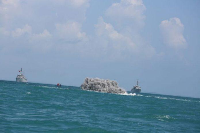 KRI Pulau Rengat -711 dan Pulau Rupat-712 Berhasil Deteksi dan Hancurkan Ranjau