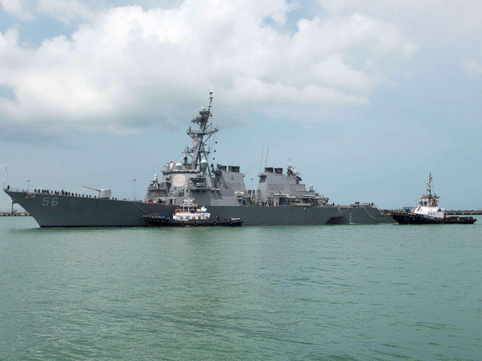Jasad Seluruh Pelaut AS Korban Tabrakan Kapal Perang Ditemukan