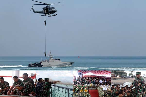 Komandan Korps Marinir Tinjau Latihan Tim Demo HUT ke-72 TNI