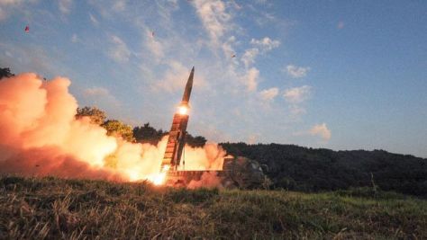 Sistem rudal Hyunmoo-2A dilaporkan mampu terbang dengan jarak tempuh sekitar 300 kilometer. (Reuters)