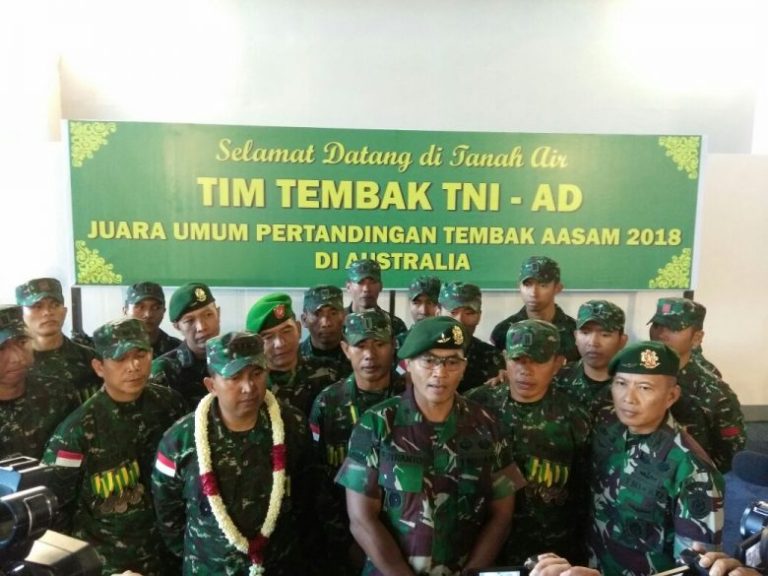 Tim Tembak TNI AD AASAM 2018 Tiba di Tanah Air