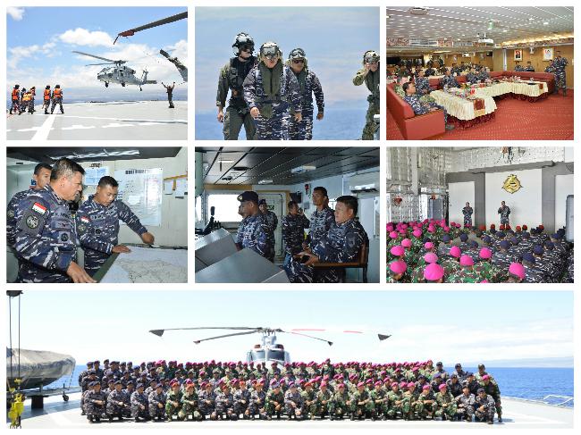 Pangkoarmada II dan III Kunjungi Satgas TNI AL Rimpac 2018
