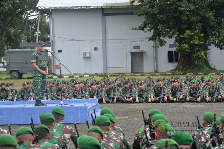 Pergantian 2 Satgas TNI Pamrahwan Maluku