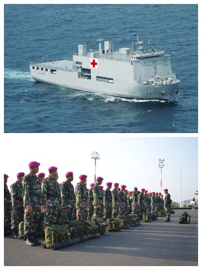 TNI AL Kerahkan KRI dan Pasukan Marinir ke Lombok