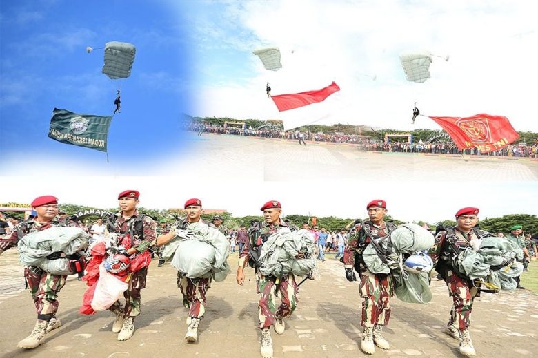 Aksi Terjun Payung Meriahkan Pameran Alutsista TNI di Banda Aceh – Militer.or.id