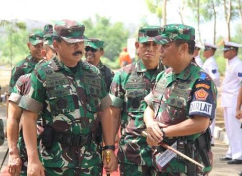 Latihan bantuan tembakan terpadu libatkan 3 matra TNI (Berita Jatim) 1