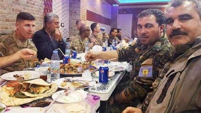 Banyak Foto Tentara Amerika Makan Bersama YPG, Turki Kecewa