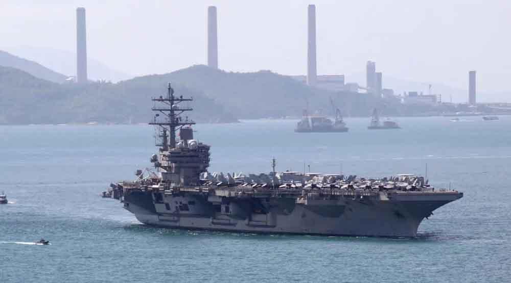 Berlabuh di Hongkong, Kapal Induk Amerika Sebabkan Kekacauan Elektronik