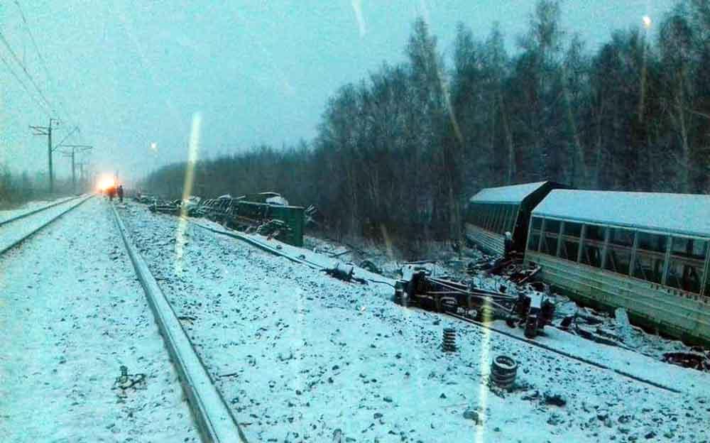 Kereta Militer Rusia Tergelincir, 21 Gerbong Penuh Senjata Terbalik