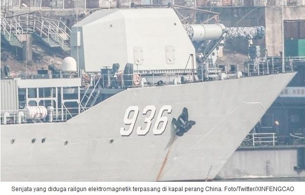 Kapal Perang China Diduga Mempunyai Senjata Railgun Elektromagnetik