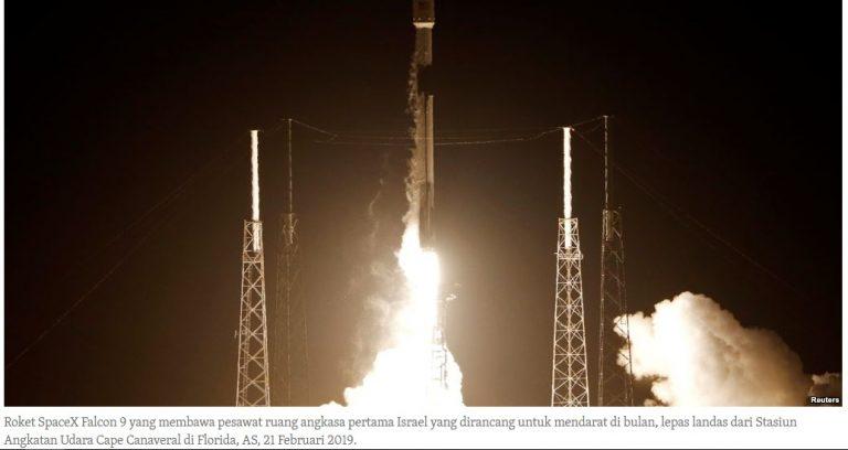 Israel Luncurkan Pesawat Antariksa Ke Bulan